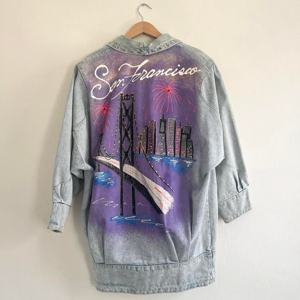 Vintage handpained san fransisco jean